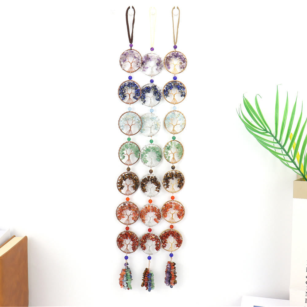 Olivenorma 7 Chakra Crystal Fengshui Tree Of Life Wall Decor