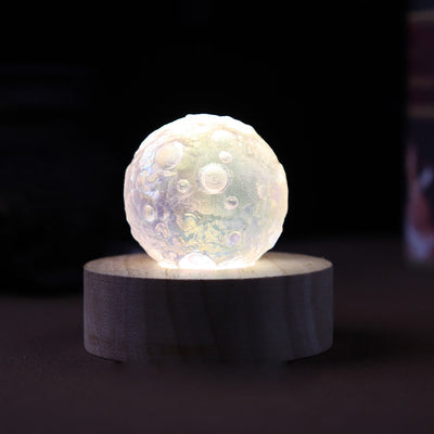 Olivenorma Clear Crystal Electroplated Moon Shape Crystal Lamp