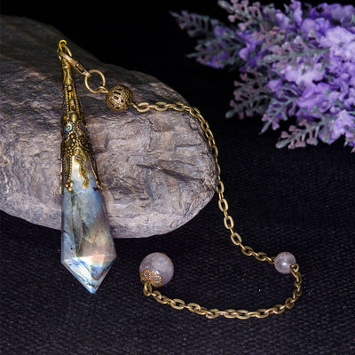 Grey Moonstone Protection Pendulum