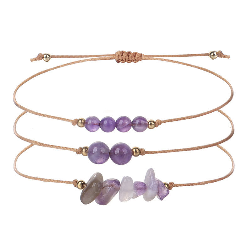 Olivenorma Gravel Beaded Braided Bracelet Set