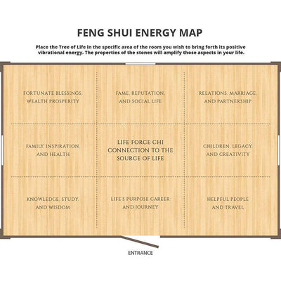 Olivenorma Spiritual Destiny Multi Stone Feng Shui Tree