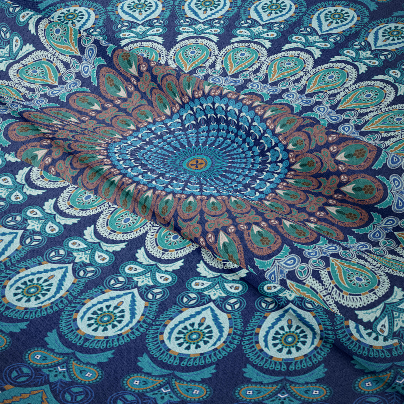 Olivenorma Mandala Peacock Pattern Tapestry