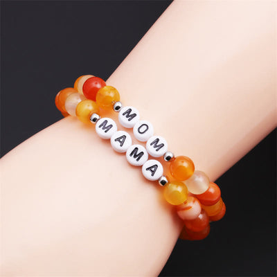 Olivenorma "For Mom" - Yellow Agate Love Bracelet