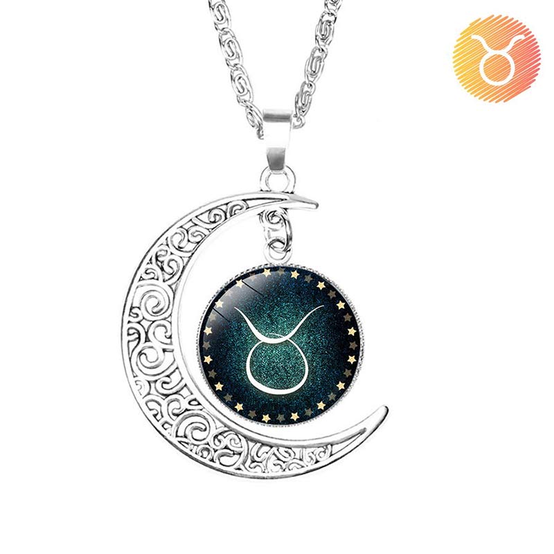 Olivenorma Moon Healing Zodiac Necklace