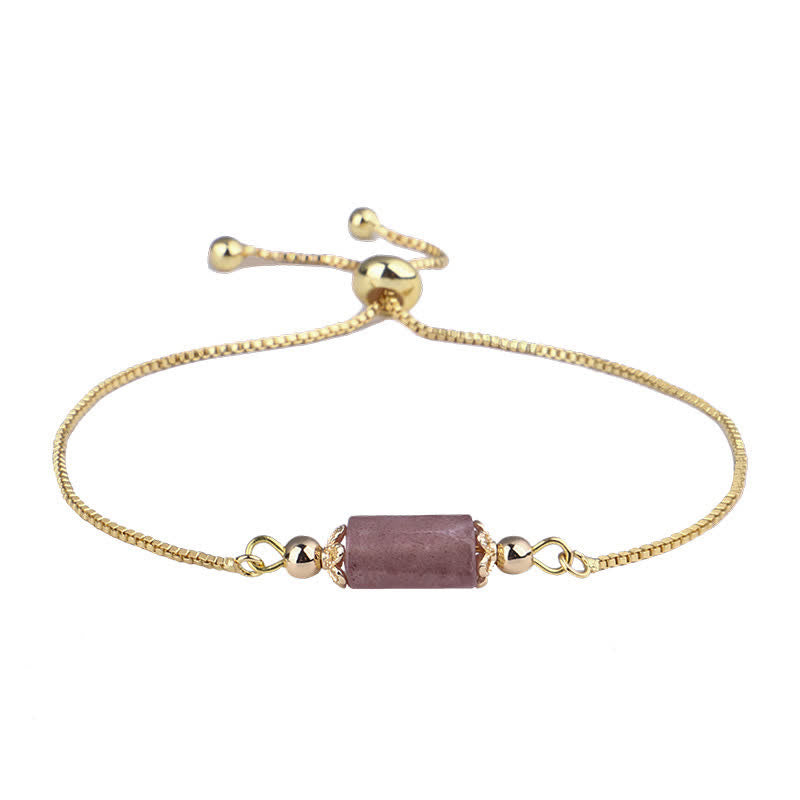 Olivenorma Delicate Natural Crystal Gold Chain Bracelet