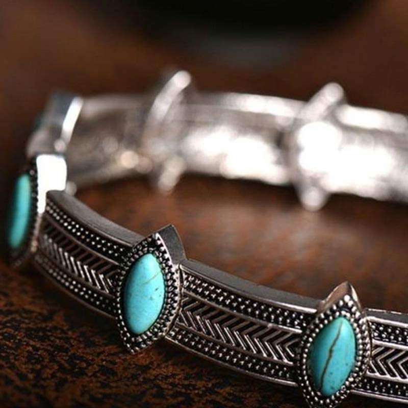 Retro Style Turquoise Ethnic Collar Choker Necklace