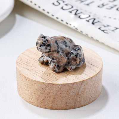 Olivenorma Serene Spirit Gemstone Frog Gemstone Decoration - Curb Stone - With Card - image 40