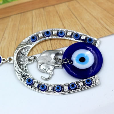 Olivenorma Blue Evil Eye & Elephant & Horseshoe Wall Decor