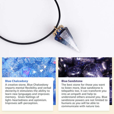 Olivenorma Natural Crystal Healing Necklace