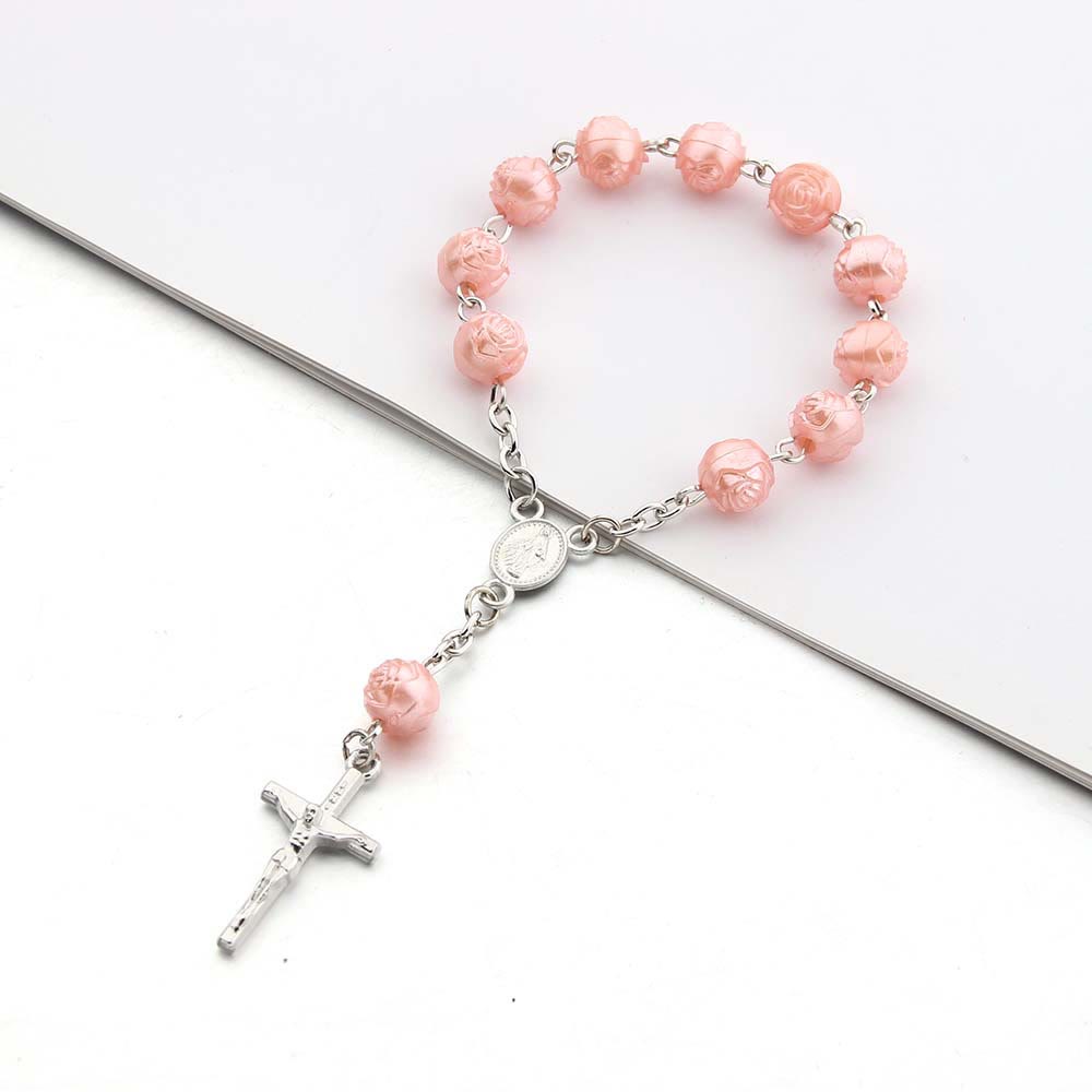 Olivenorma Pearl Heart Cross Bracelet