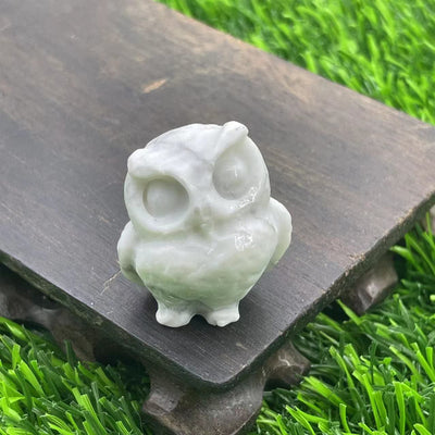 Olivenorma 3.5cm Natural Crystal Owl Ornament Gemstone Decoration - White Turquoise - image 10