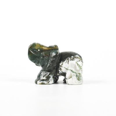 Olivenorma 1.5/2 Inches Carved Elephant Figurine Gemstone Decoration