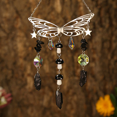 Olivenorma Crystal Butterfly Wings Sunshine Catcher Wind Chime