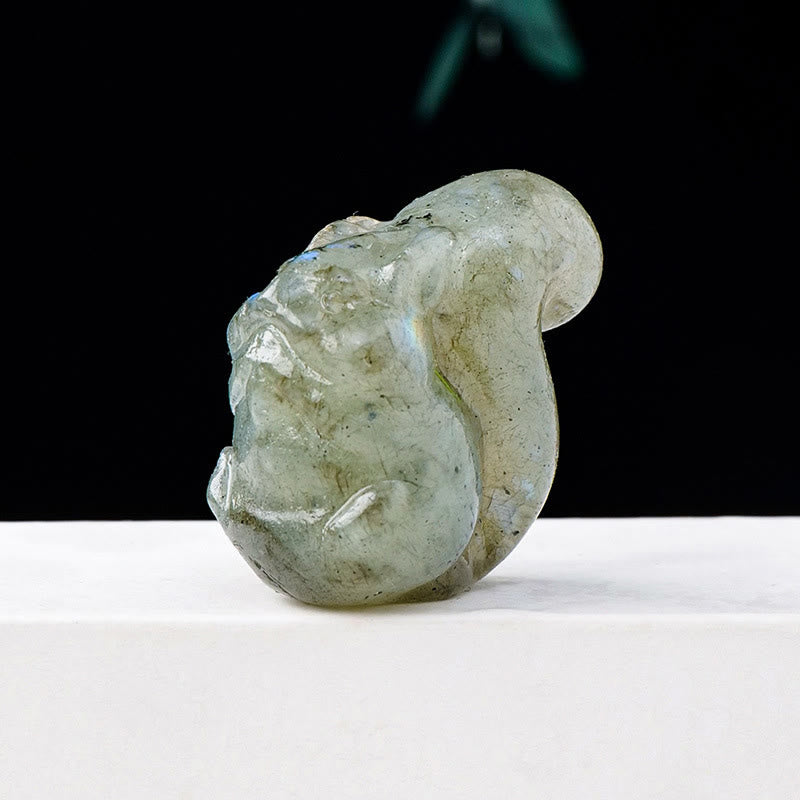Olivenorma Natural Crystal Squirrel Carving Ornament Gemstone Decoration - Labradorite - image 22