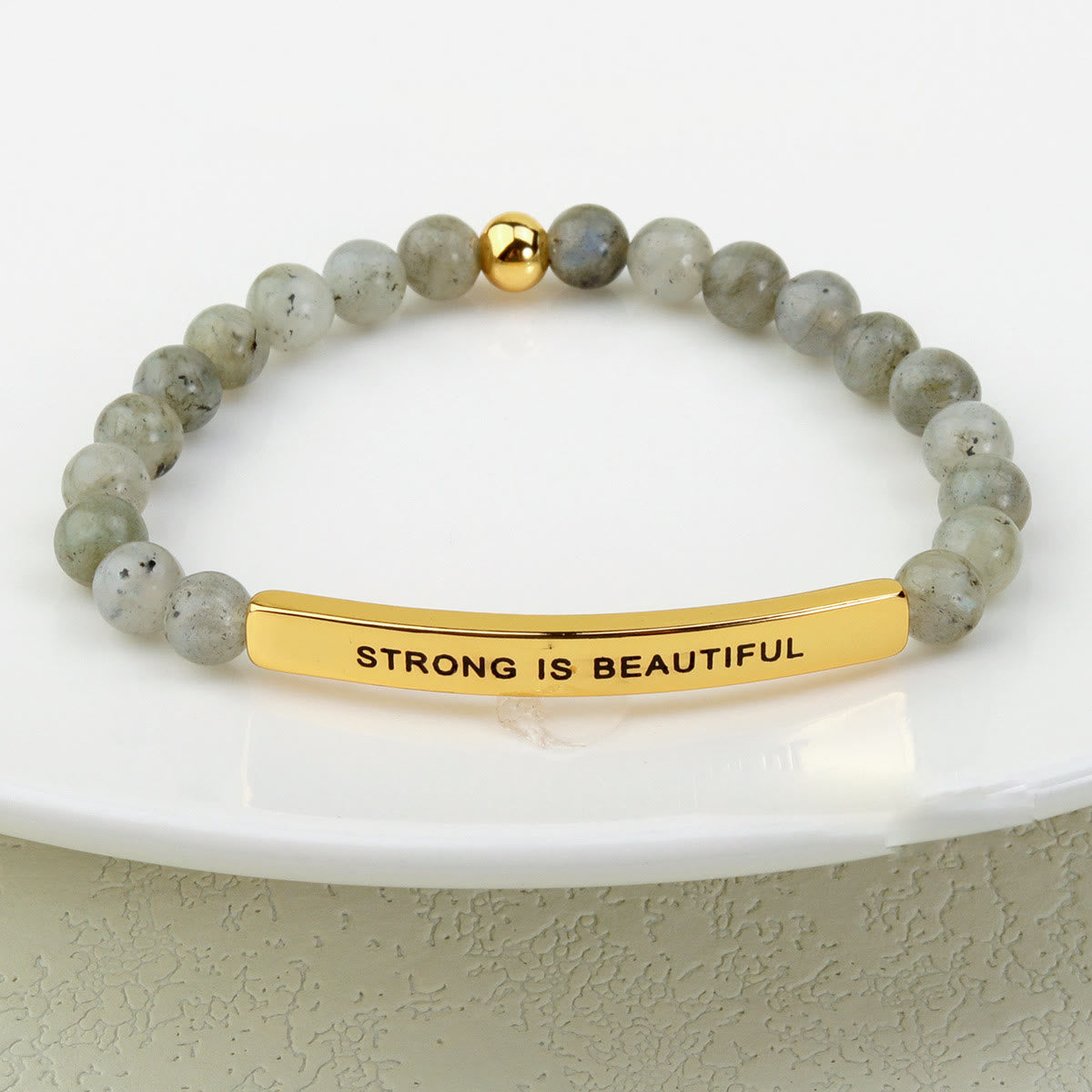 Olivenorma STRONGU IS BEAUTIFUL Engraving Bracelet