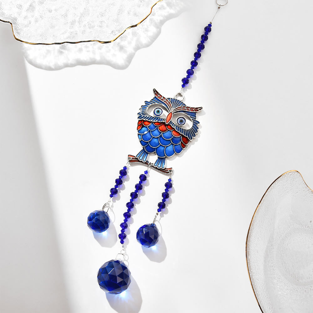 Olivenorma Blue Zircon Owl Evil Eye Wall Decor