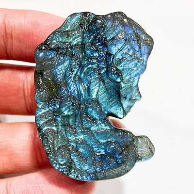 Olivenorma Natural Labradorite Moon Face Ornaments Gemstone Decoration