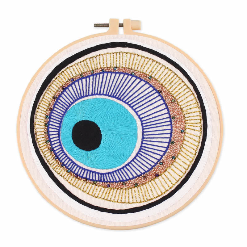 Olivenorma Evil Eye Hand Embroidery Semi Finished Material Decoration