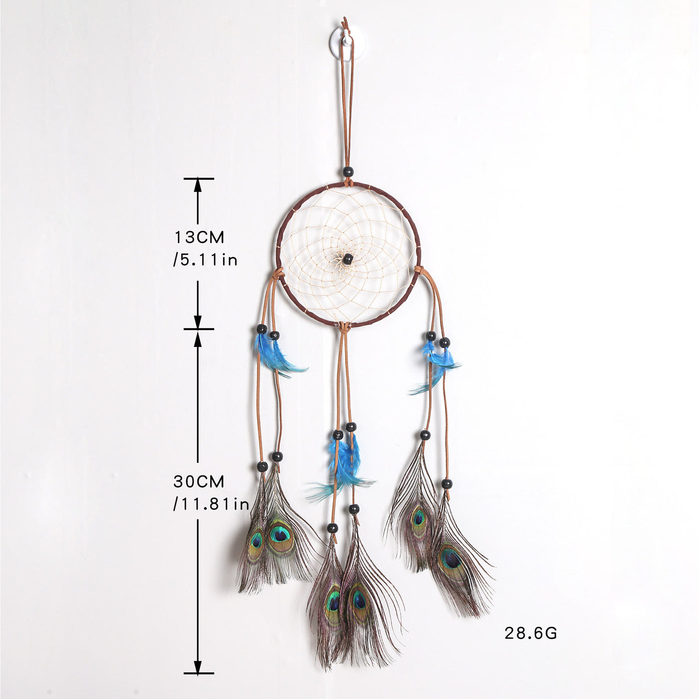 Olivenorma Hand Woven Natural Wooden Beads Feather Dream Catcher