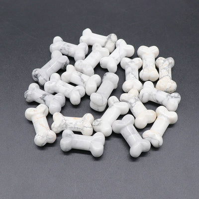 Olivenorma Natural Quartz Crystal Mini Bone Gemstone Decoration - White Turquoise - image 29