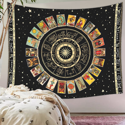 Olivenorma Tarot Card Astrology Chart Tapestry