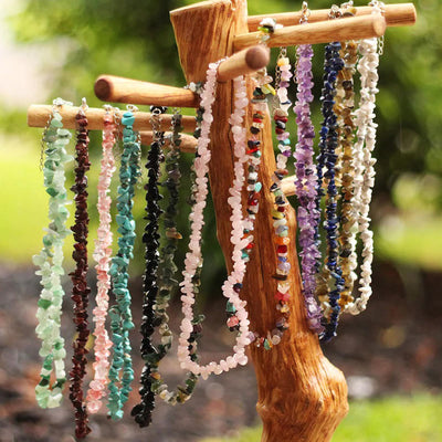 Olivenorma Irregular Shaped Polished Crystal Stone Necklace - image 1