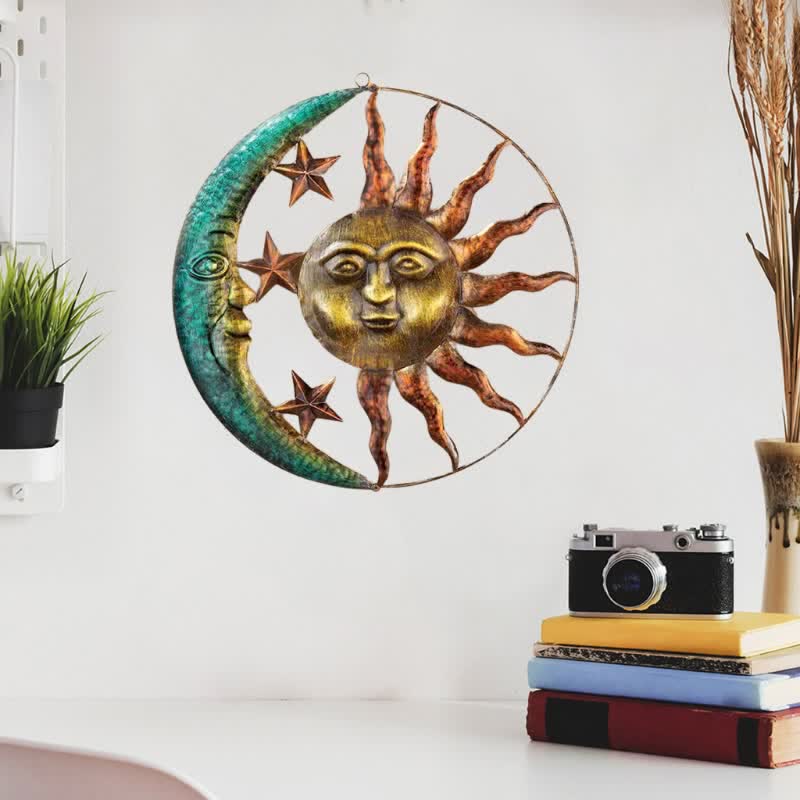 Olivenorma Sun Moon Face Wall Decor