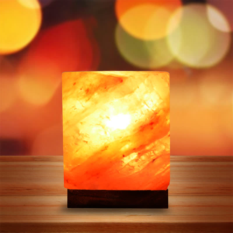 Olivenorma Square Shape Himalayan Pink Salt Lamp