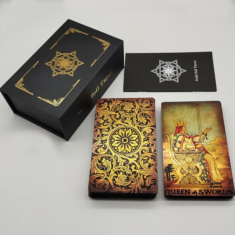 Olivenorma Antique Style Gold Foil Tarot Cards