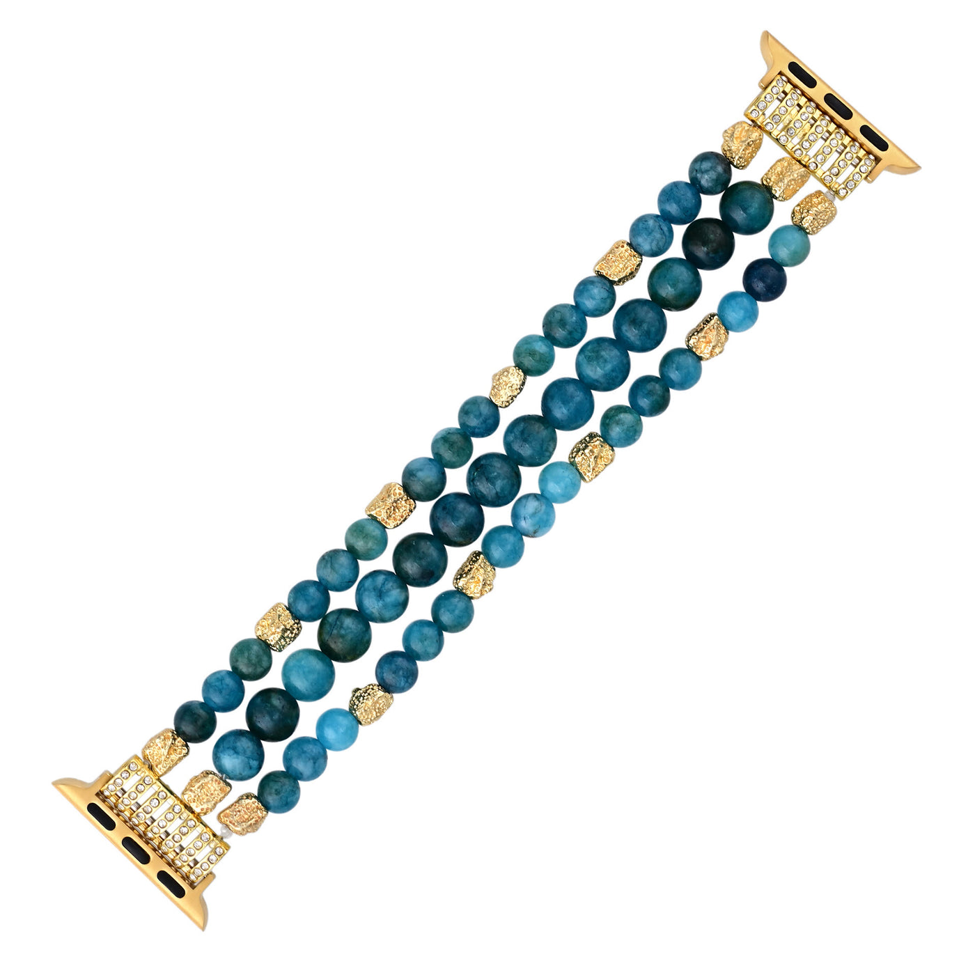 Olivenorma Blue Apatite Beaded Elastic Cord Apple Watch Strap