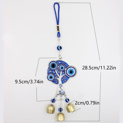 Olivenorma Blue Evil Eye Tree Of Life Windchime Wall Decor