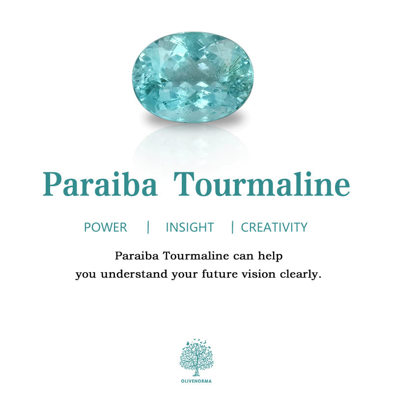 Olivenorma Paraiba Tourmaline Crushed Rose Oval Drop Earrings