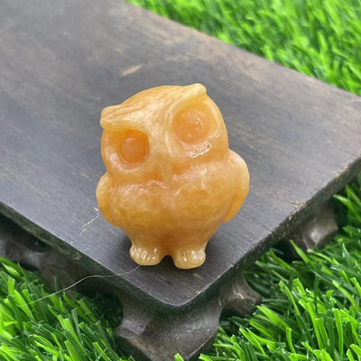 Olivenorma 3.5cm Natural Crystal Owl Ornament Gemstone Decoration - Orange Aventurine - image 36