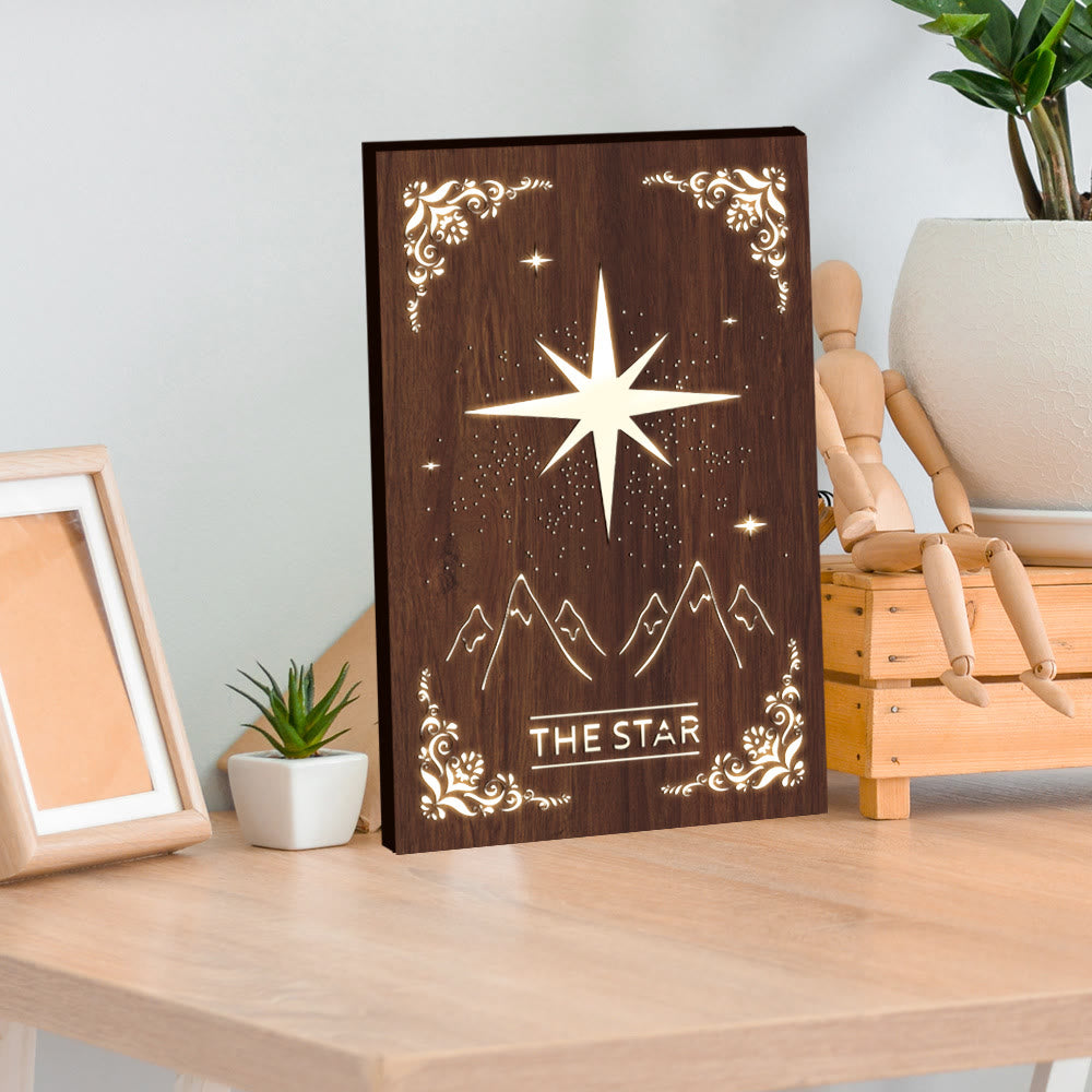 Olivenorma "THE STAR" Wooden Hill Starry Sky Lamp Decoration