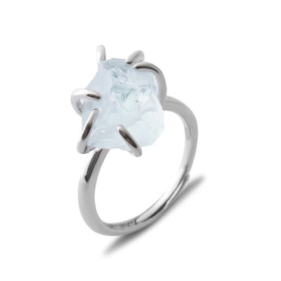 Olivenorma Six Claws Natural Crystal Adjustable Ring