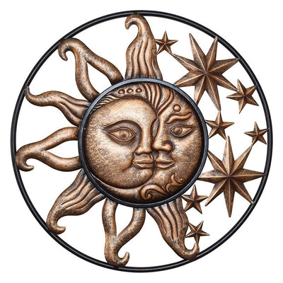 Olivenorma Sun Moon Stars Metal Wall Decor